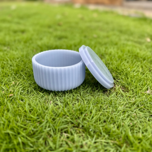 [Ribbed Round Jar w Lid] Luxe Roundel